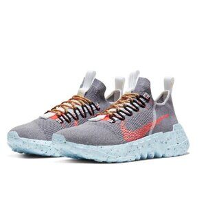 Nike Space Hippie 01 VAST GREY HYPER CRIMSON fly knit boost run shoe sneaker 8.5